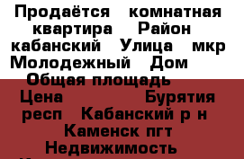 Продаётся 1 комнатная квартира. › Район ­ кабанский › Улица ­ мкр Молодежный › Дом ­ 13 › Общая площадь ­ 35 › Цена ­ 700 000 - Бурятия респ., Кабанский р-н, Каменск пгт Недвижимость » Квартиры продажа   . Бурятия респ.
